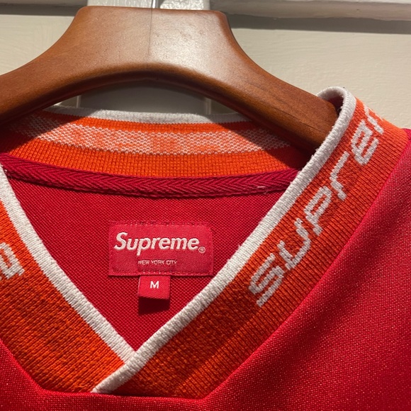 SUPREME. Red and Yellow Hockey Jersey. - Picture 3 of 3